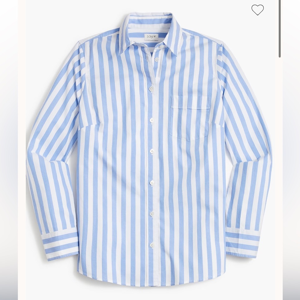 J. Crew women’s  Shirt in Light Blue and White Stripes